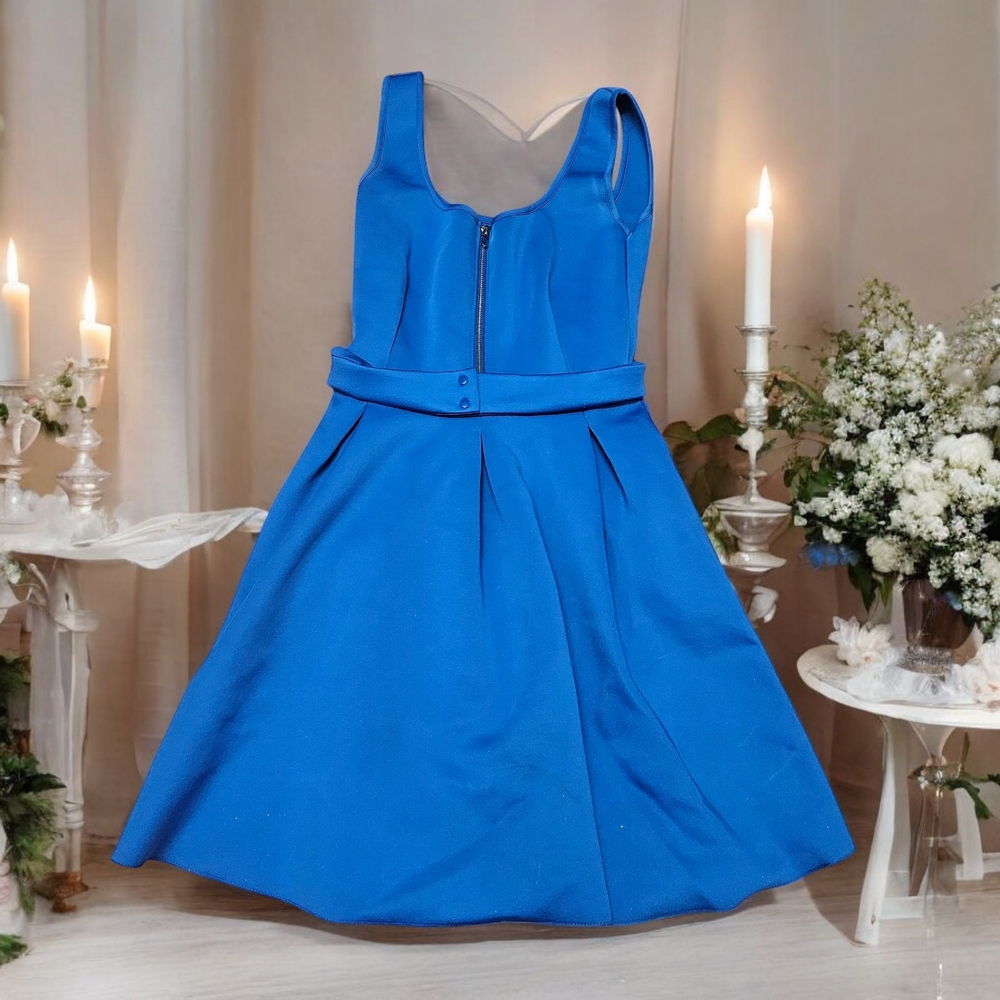 Maje womans dress size 2 fit and flare royal blue